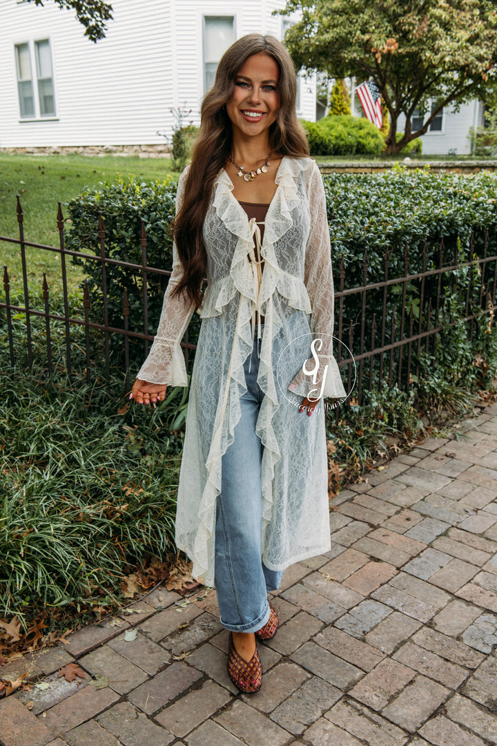 It Girl Kimono- Ecru
