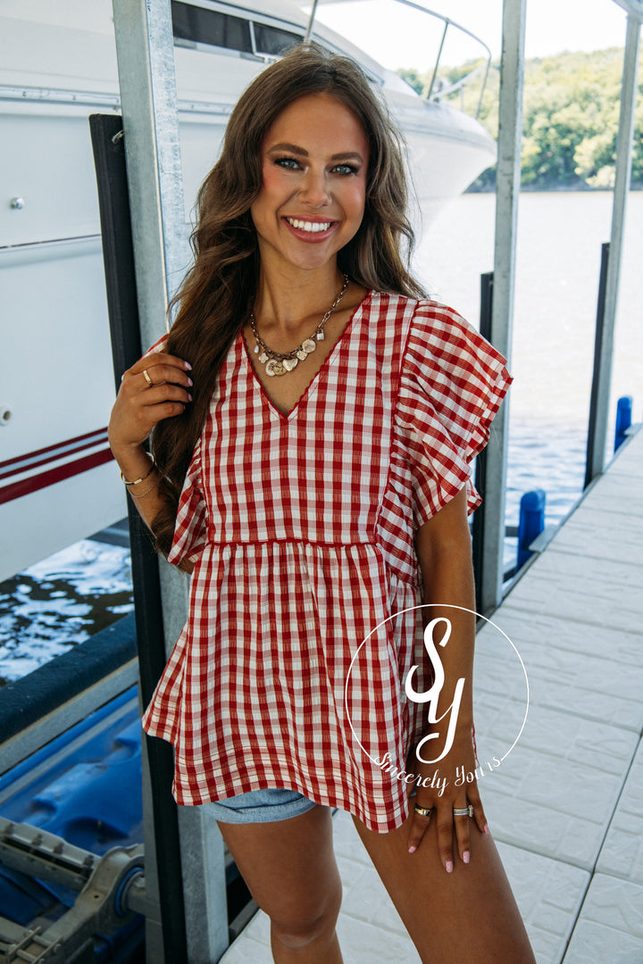 Courtney Top - Poppy Red