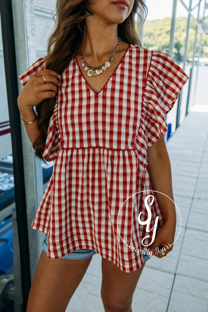 Courtney Top - Poppy Red