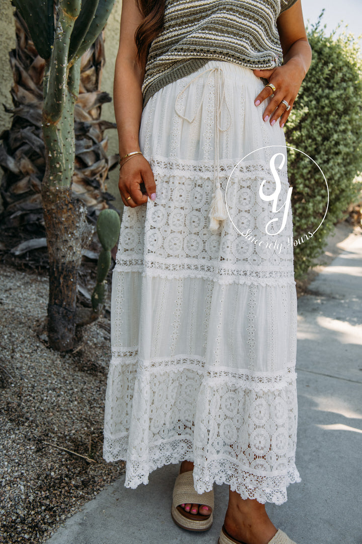 All The Lace Skirt - Ivory