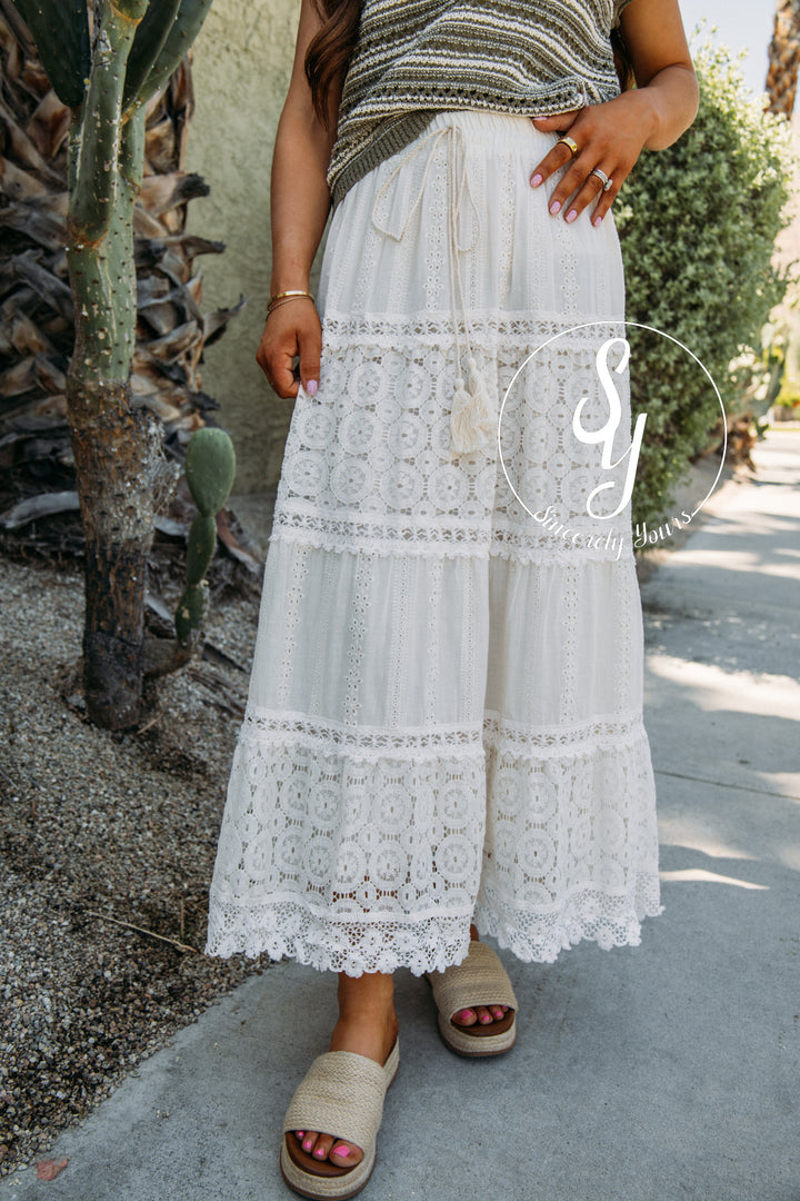 All The Lace Skirt - Ivory