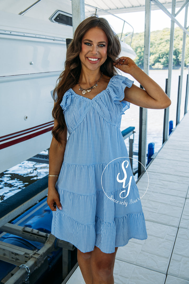 Spinning Around Dress - Blue
