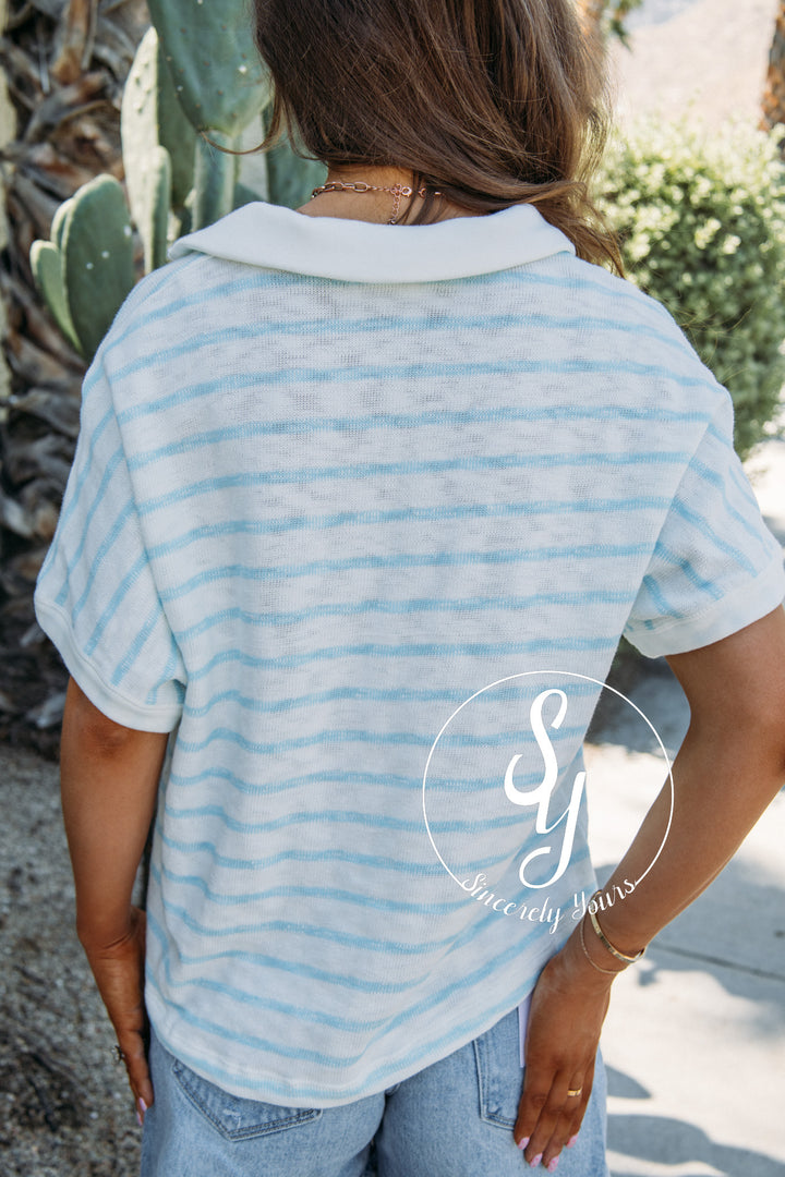 Revive Stripe Top - Blue