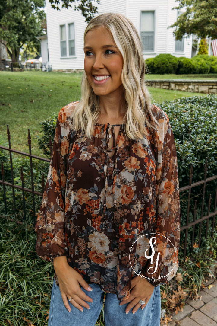 Bella Grace Blouse - Brown