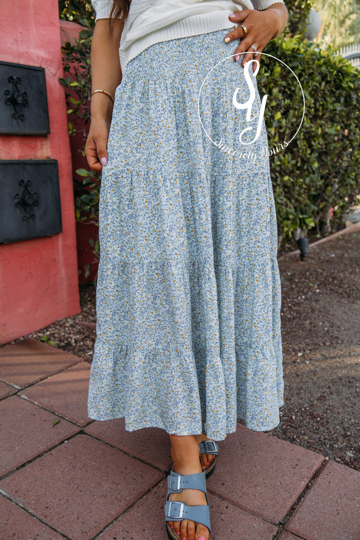 Sweet Pea Skirt - Blue Combo