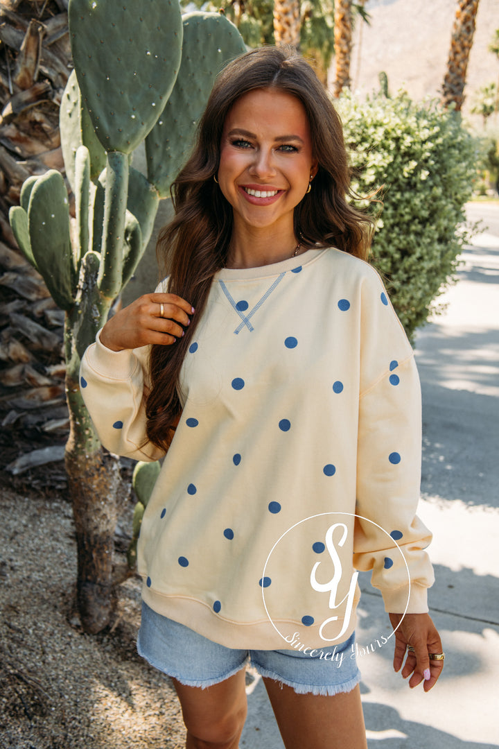 Sweet Spot Sweater - Yellow/Blue