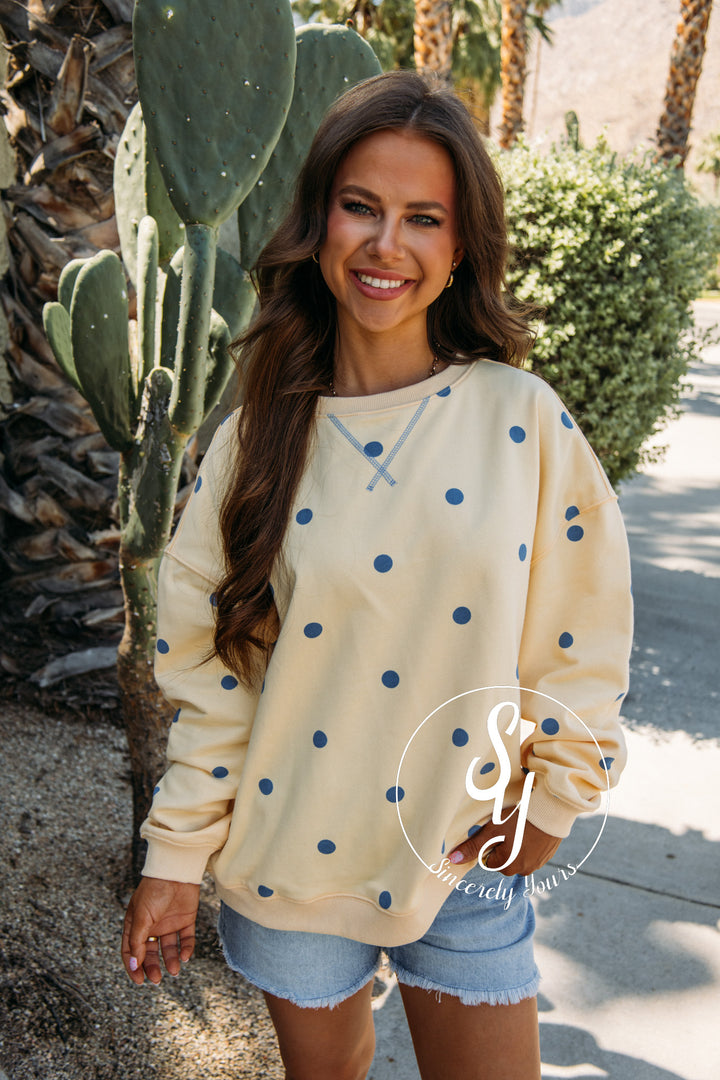 Sweet Spot Sweater - Yellow/Blue