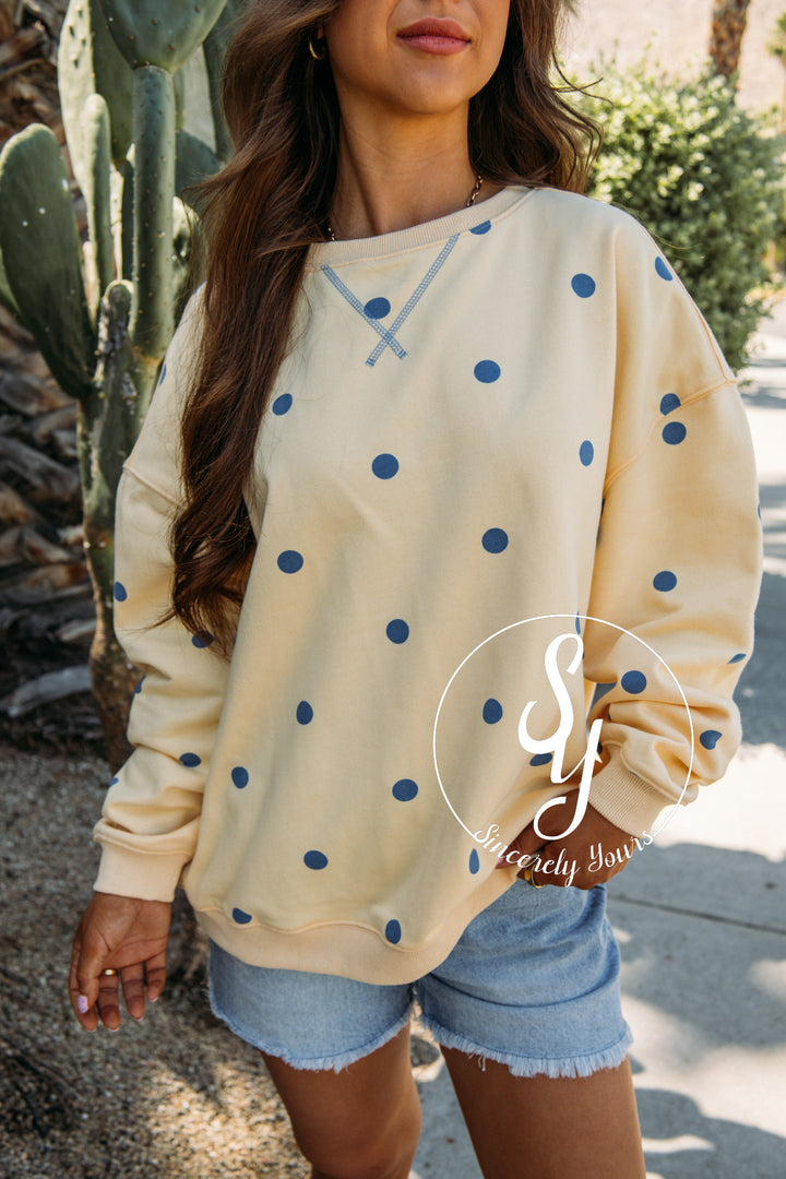 Sweet Spot Sweater - Yellow/Blue