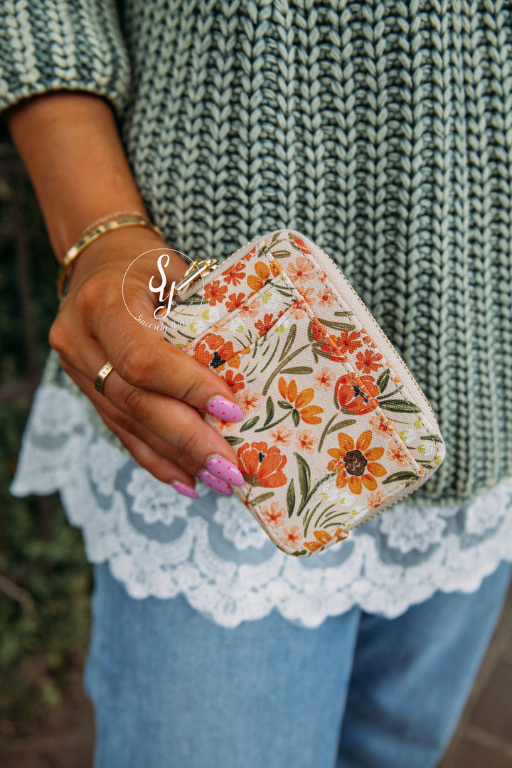 Sunny Poppies Zip Wallet