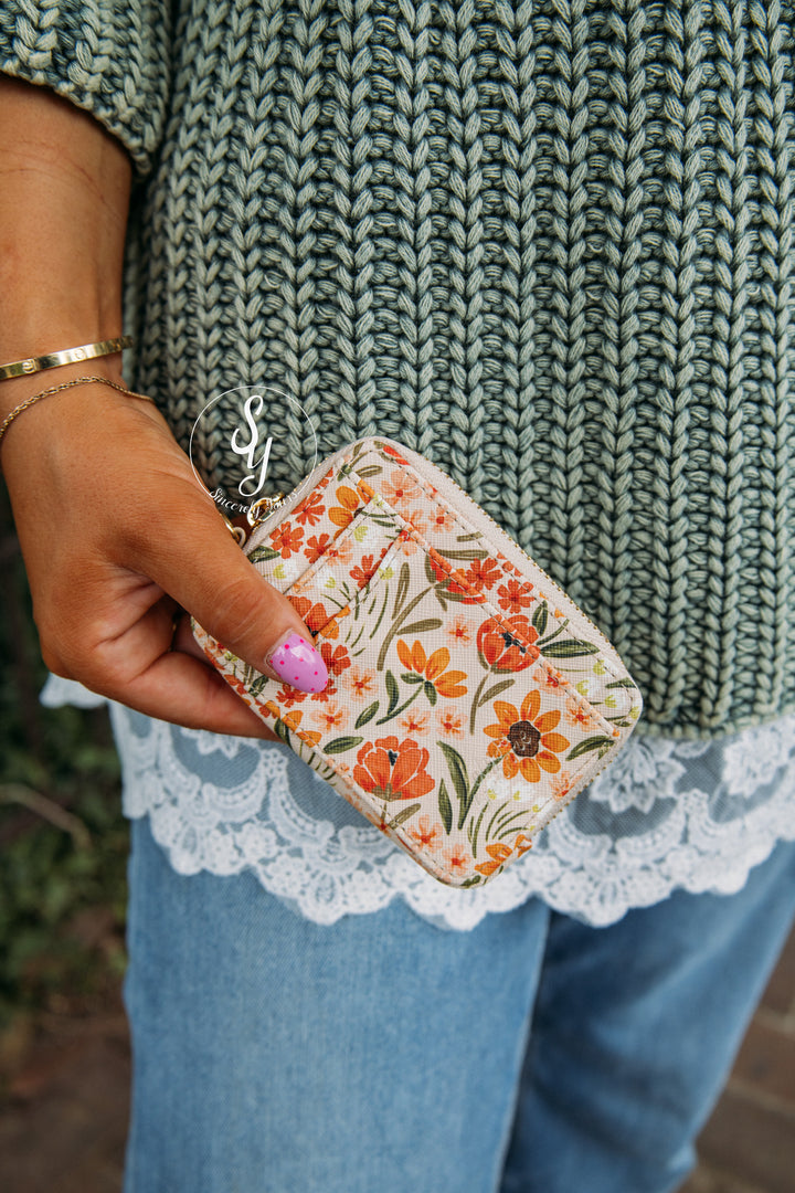 Sunny Poppies Zip Wallet