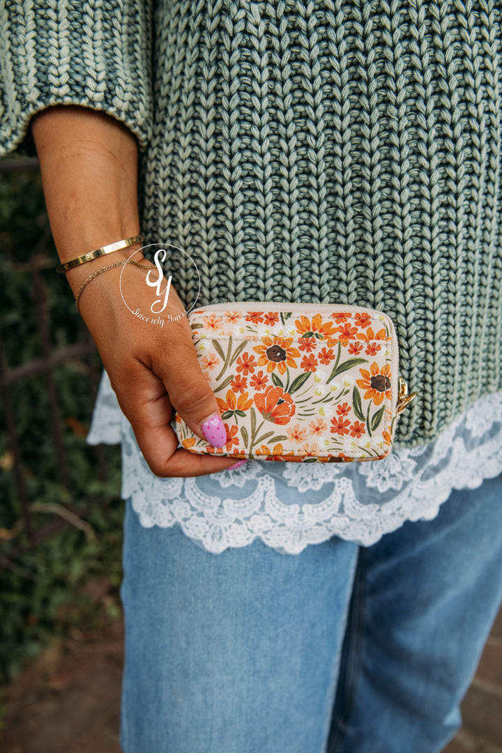 Sunny Poppies Zip Wallet