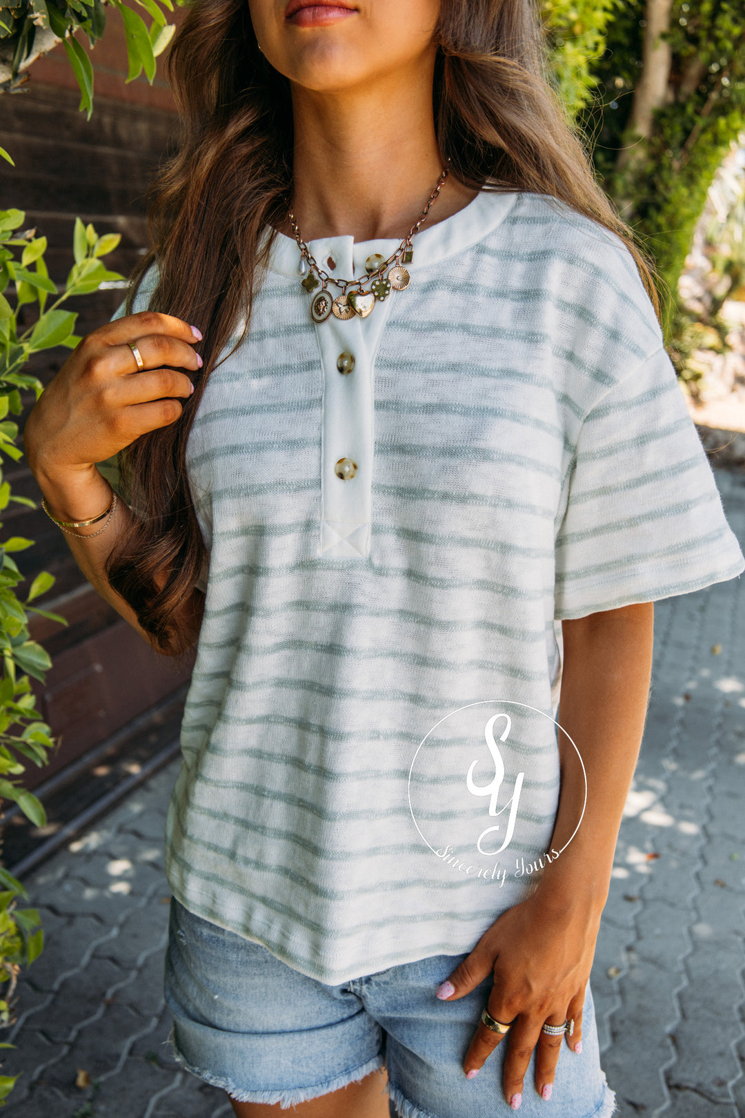 Rooftop Garden Top - Sage Green