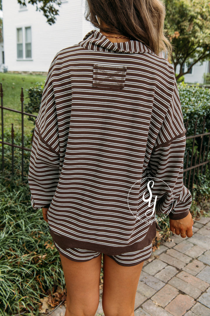Wear Again Striped Set - Chocolate Brown