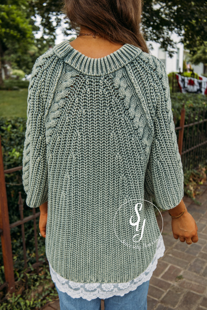 Knit Fix Sweater - Juniper Green