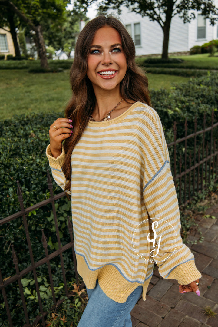 Wildwood Stripe Top - Yellow