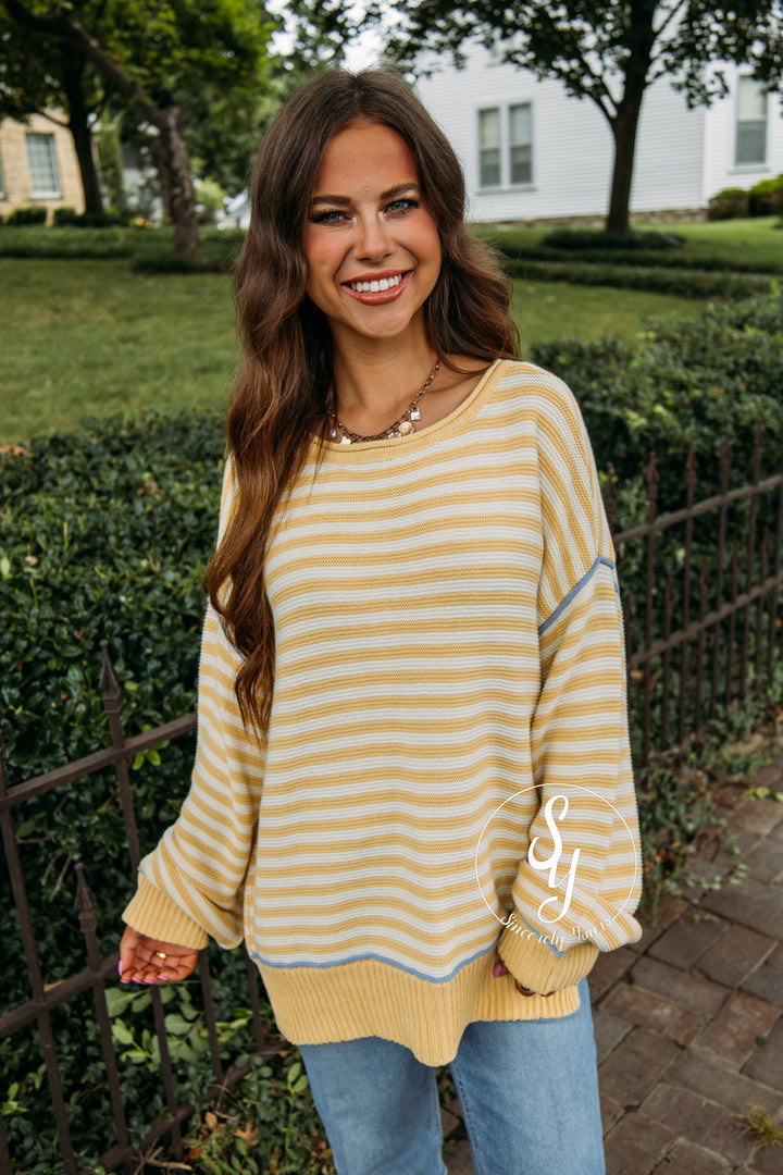 Wildwood Stripe Top - Yellow