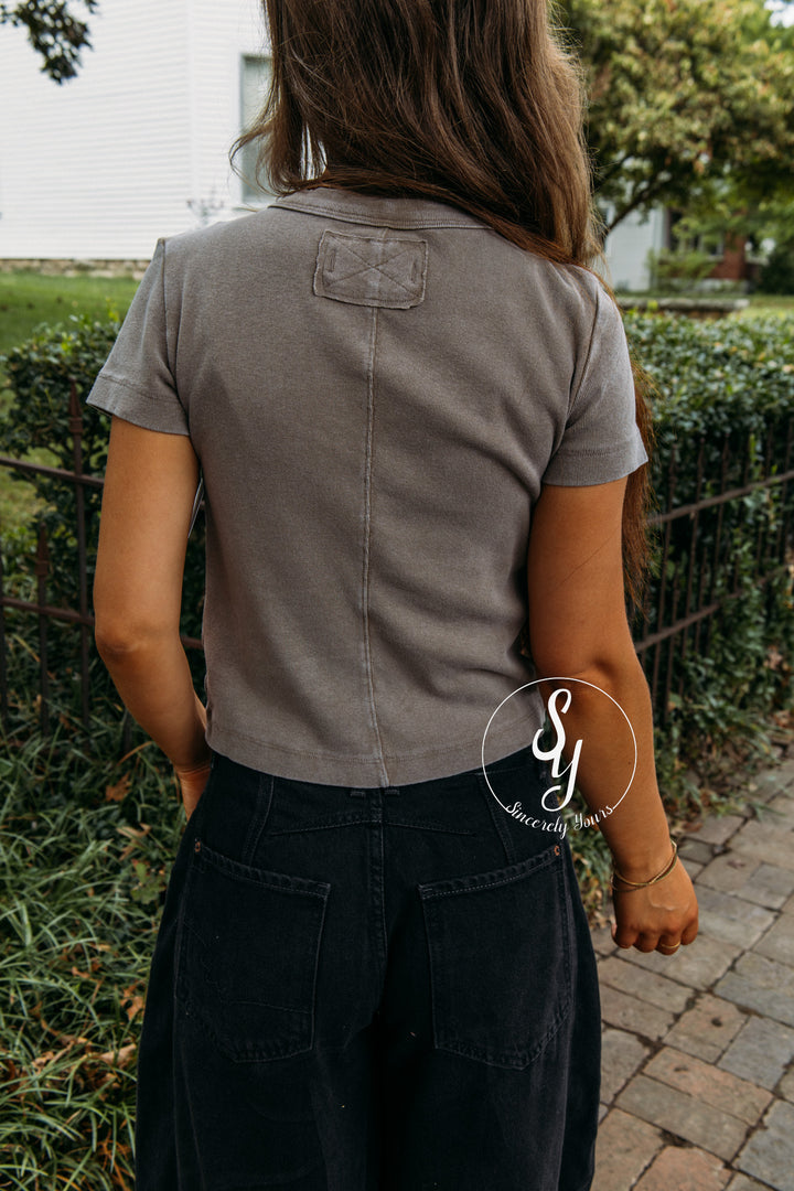 Free People: We The Free Atlas Crew Tee - Dutch Cocoa