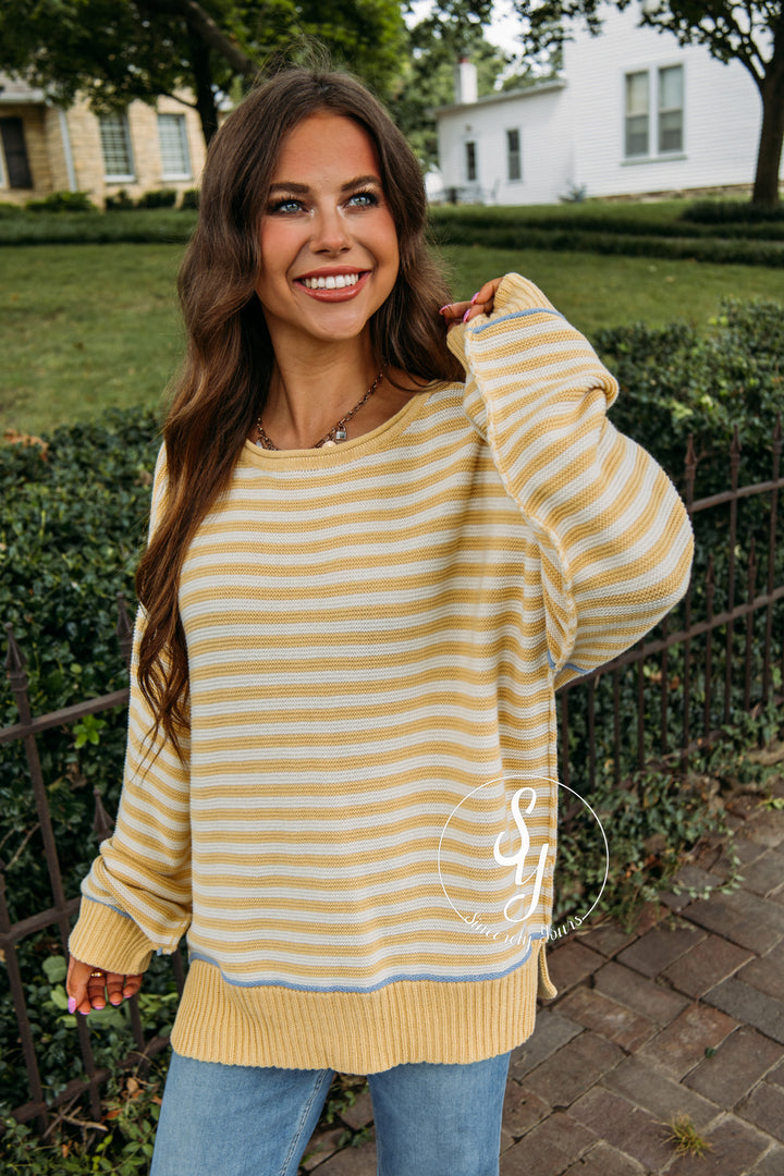Wildwood Stripe Top - Yellow
