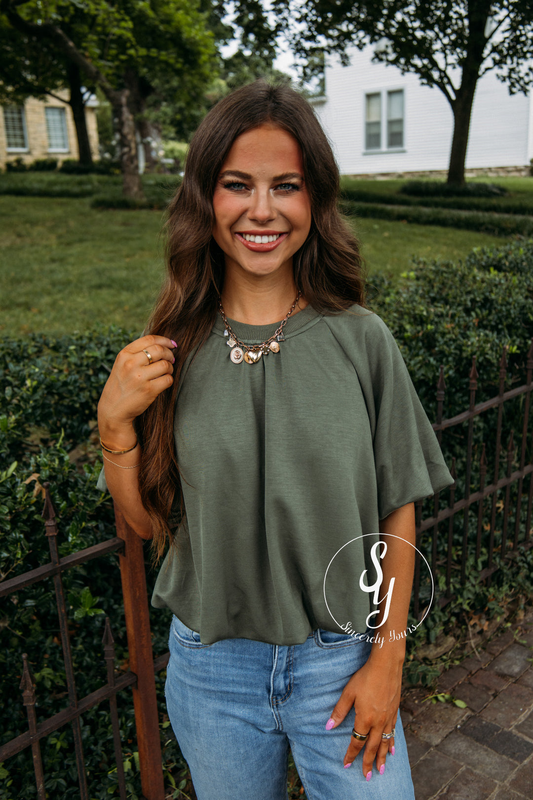 Amber Top - Olive