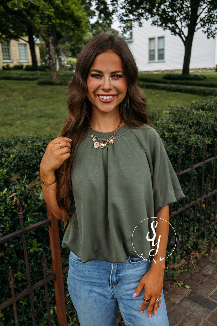 Amber Top - Olive