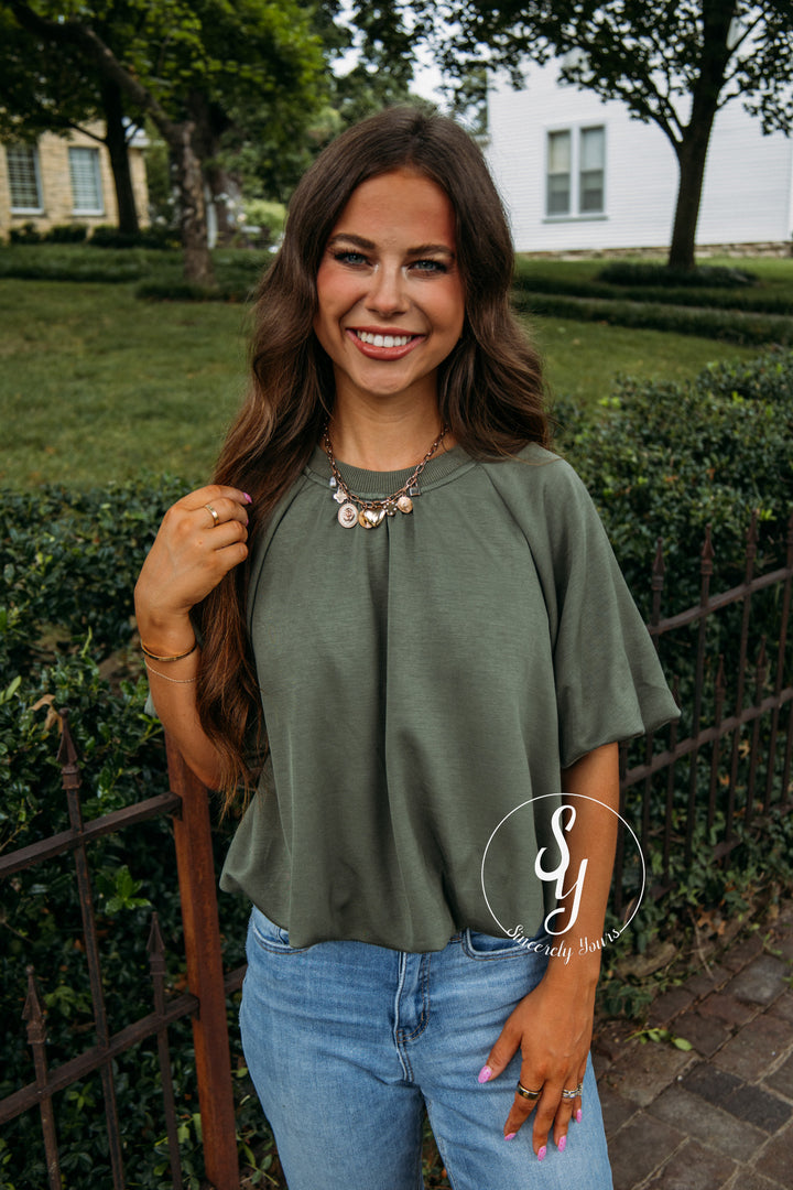 Amber Top - Olive