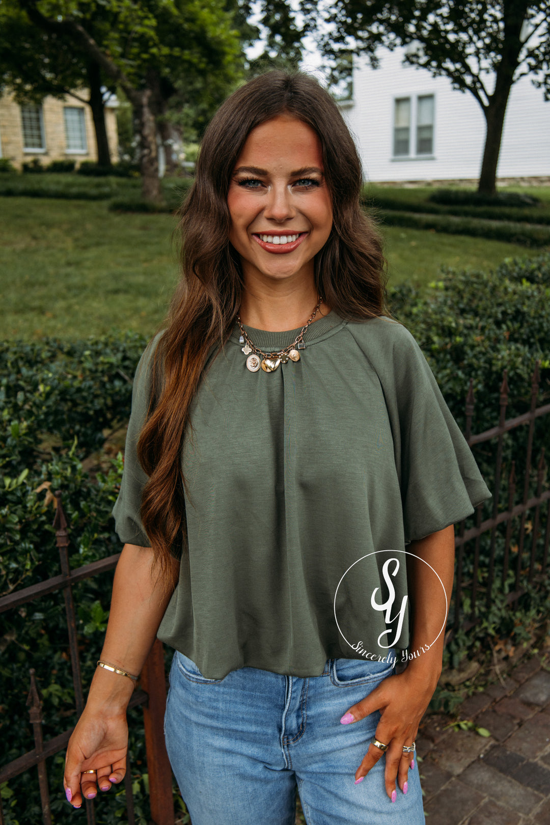 Amber Top - Olive