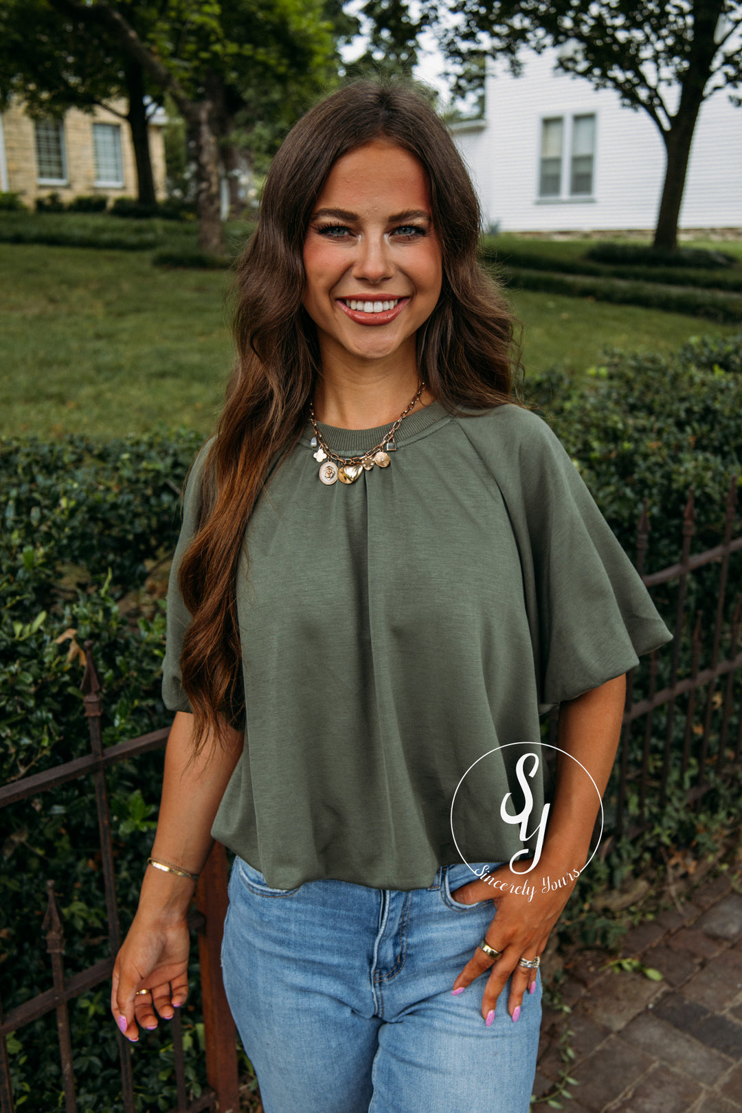 Amber Top - Olive