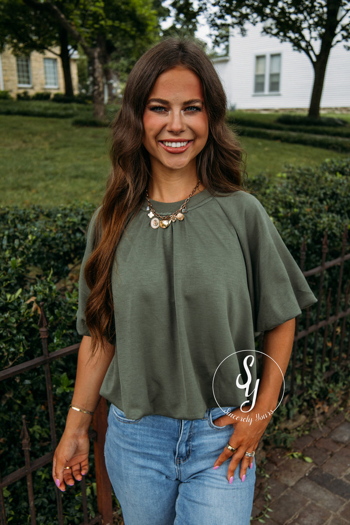 Amber Top - Olive