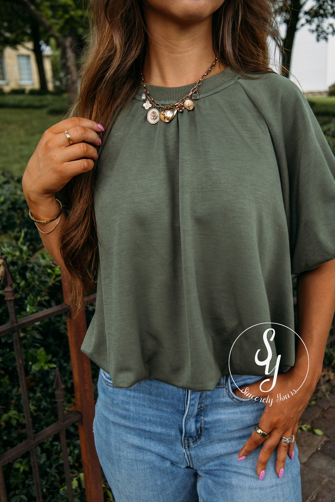 Amber Top - Olive
