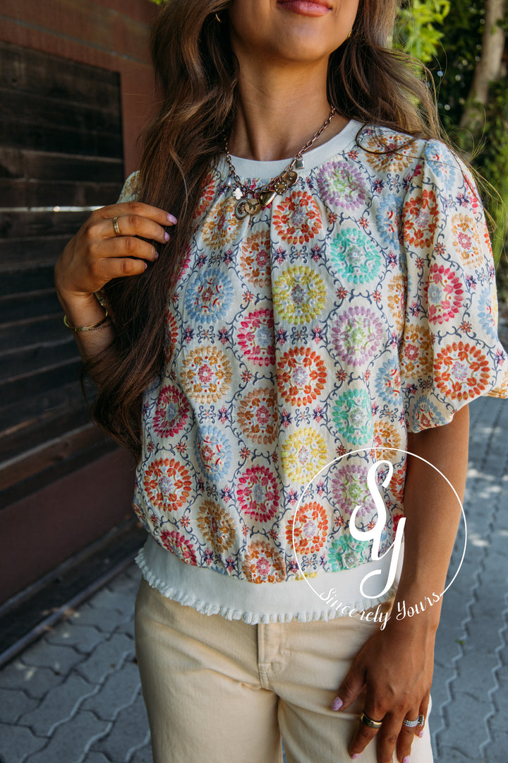 Colorful Flower Top - Multi
