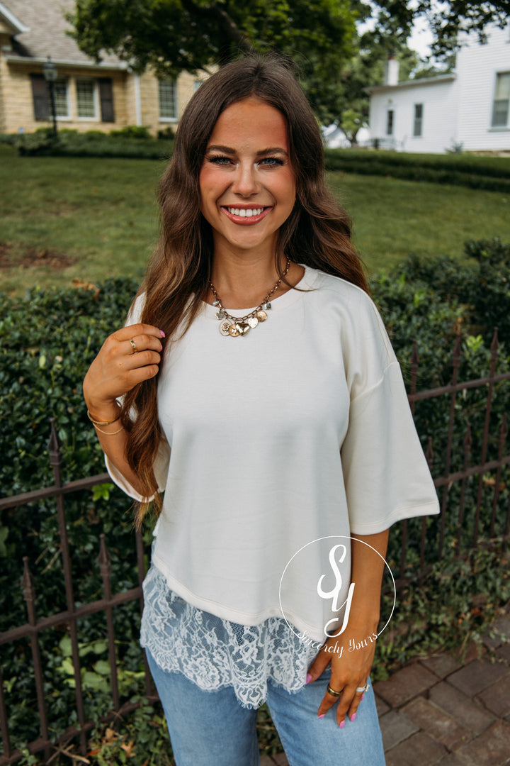 Delicate Love Top - Ecru