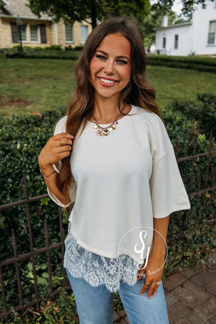 Delicate Love Top - Ecru