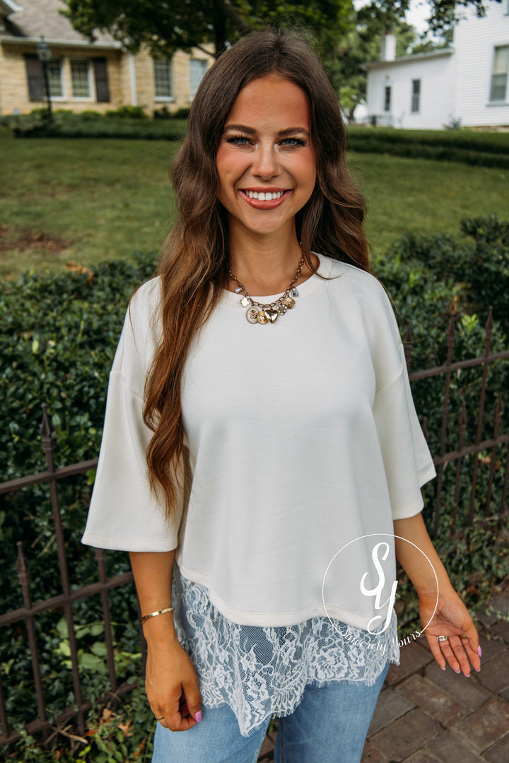 Delicate Love Top - Ecru