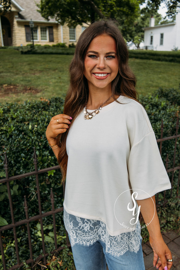 Delicate Love Top - Ecru