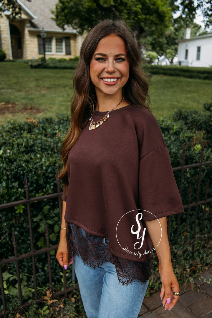 Delicate Love Top - Brown