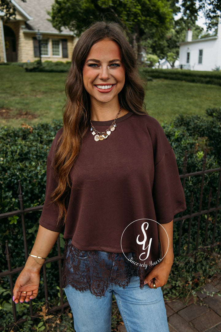 Delicate Love Top - Brown