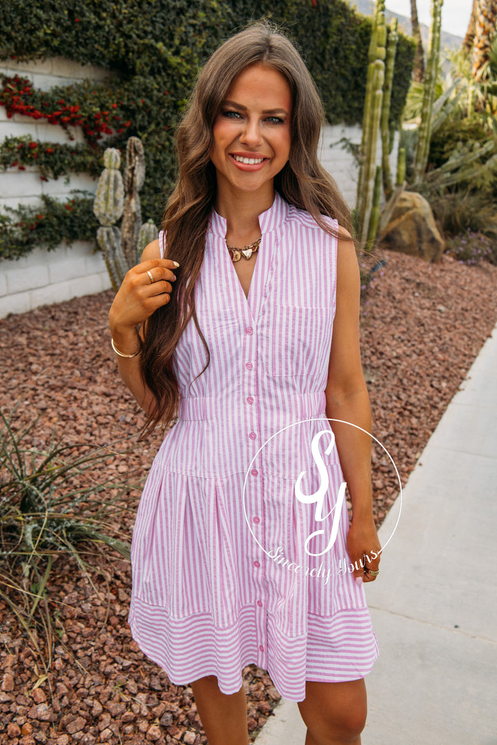 Chill A Moment Dress - Pink