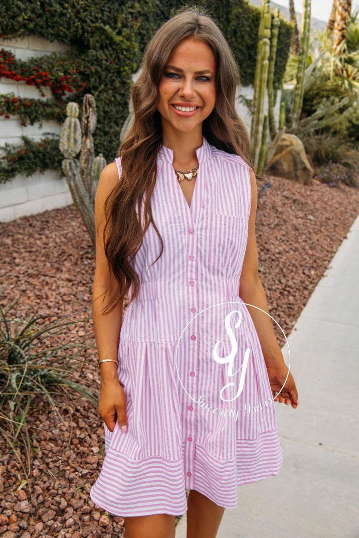 Chill A Moment Dress - Pink