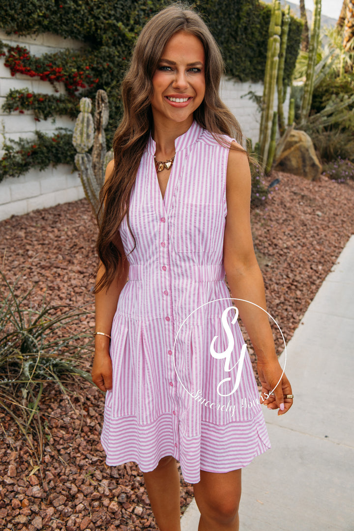 Chill A Moment Dress - Pink