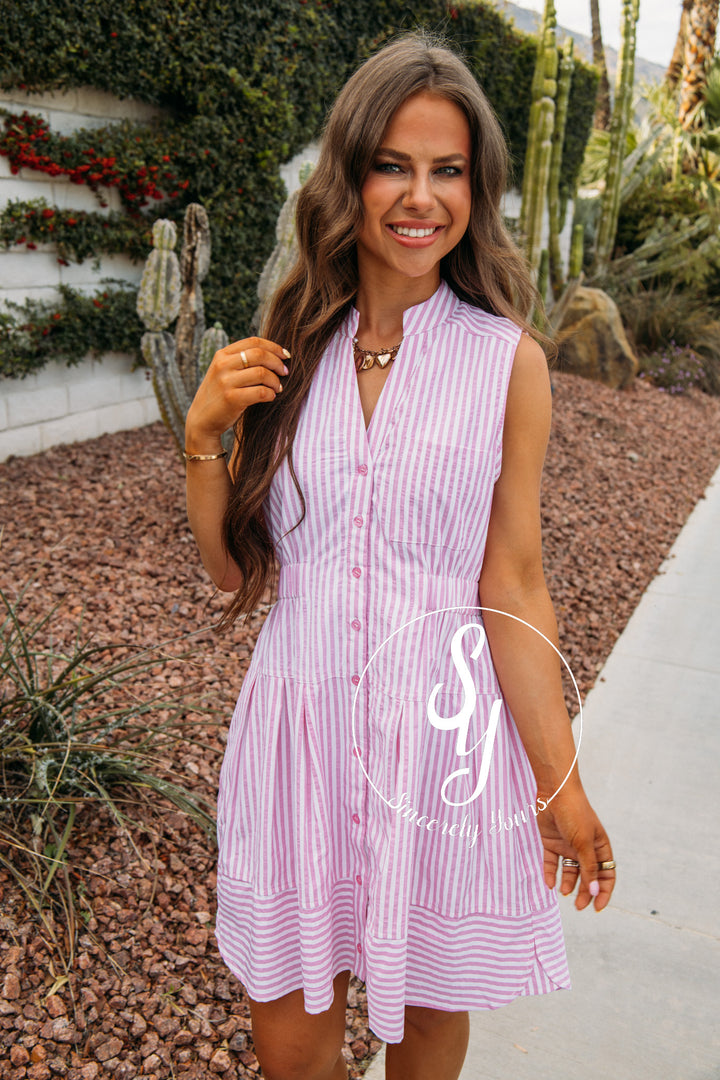 Chill A Moment Dress - Pink