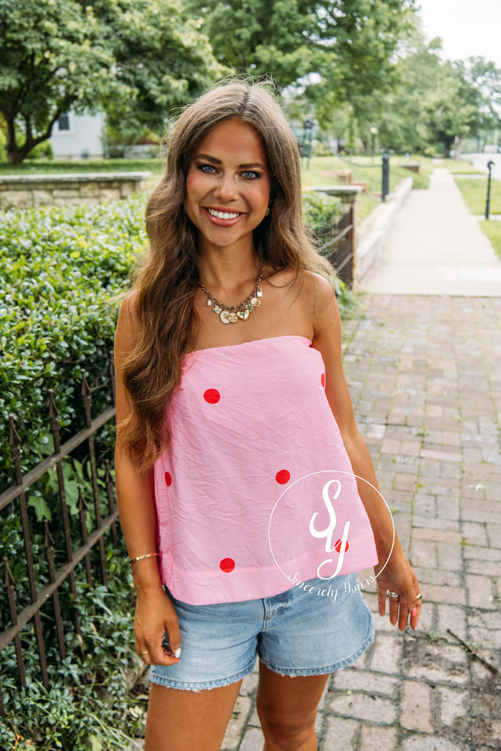 Dotted Dreams Top - Pink