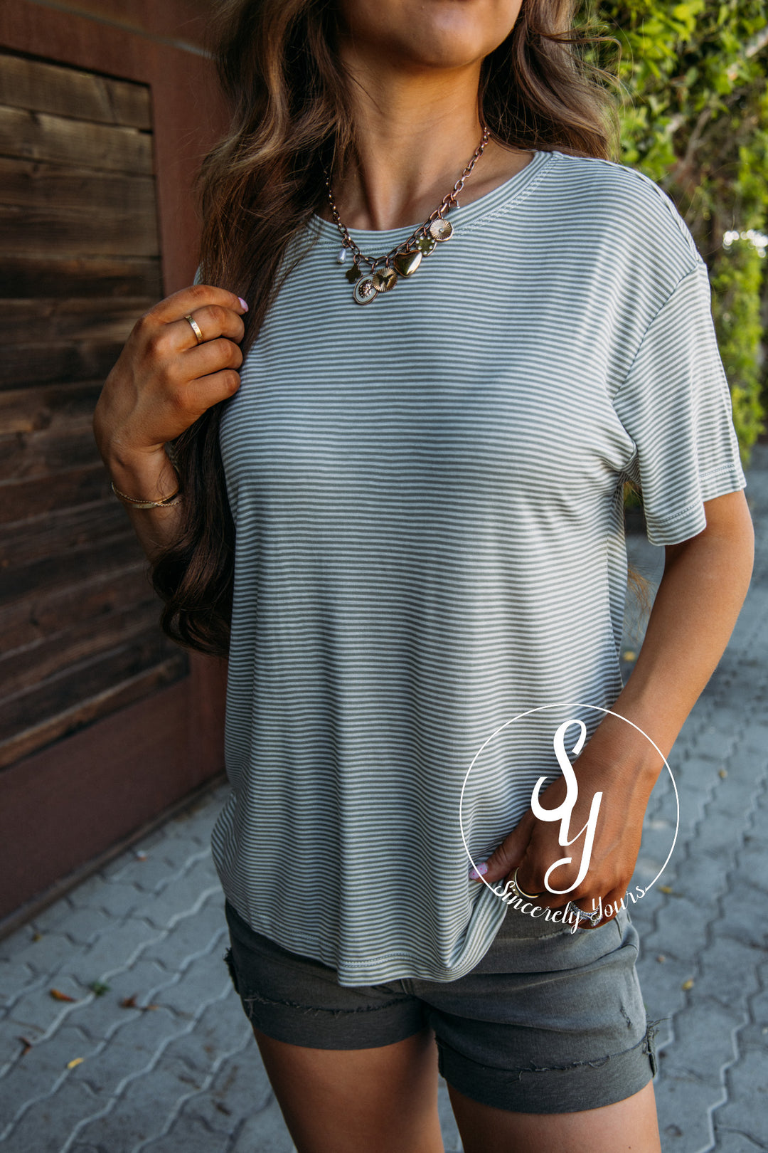 Zuri Top - Sage/Ivory