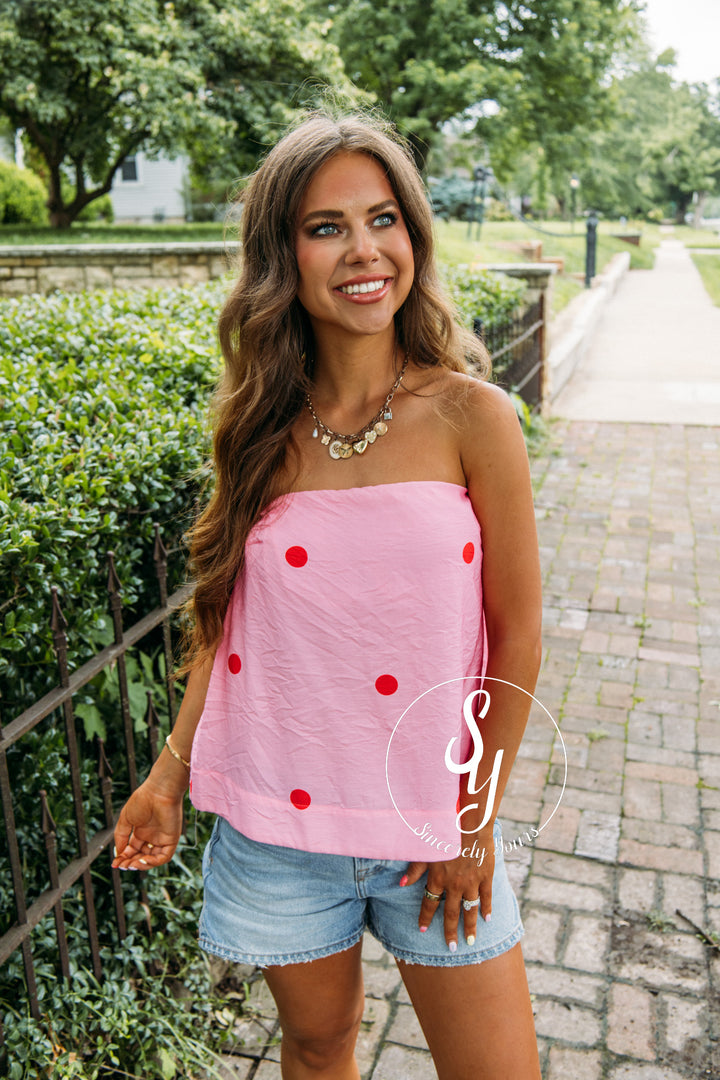 Dotted Dreams Top - Pink