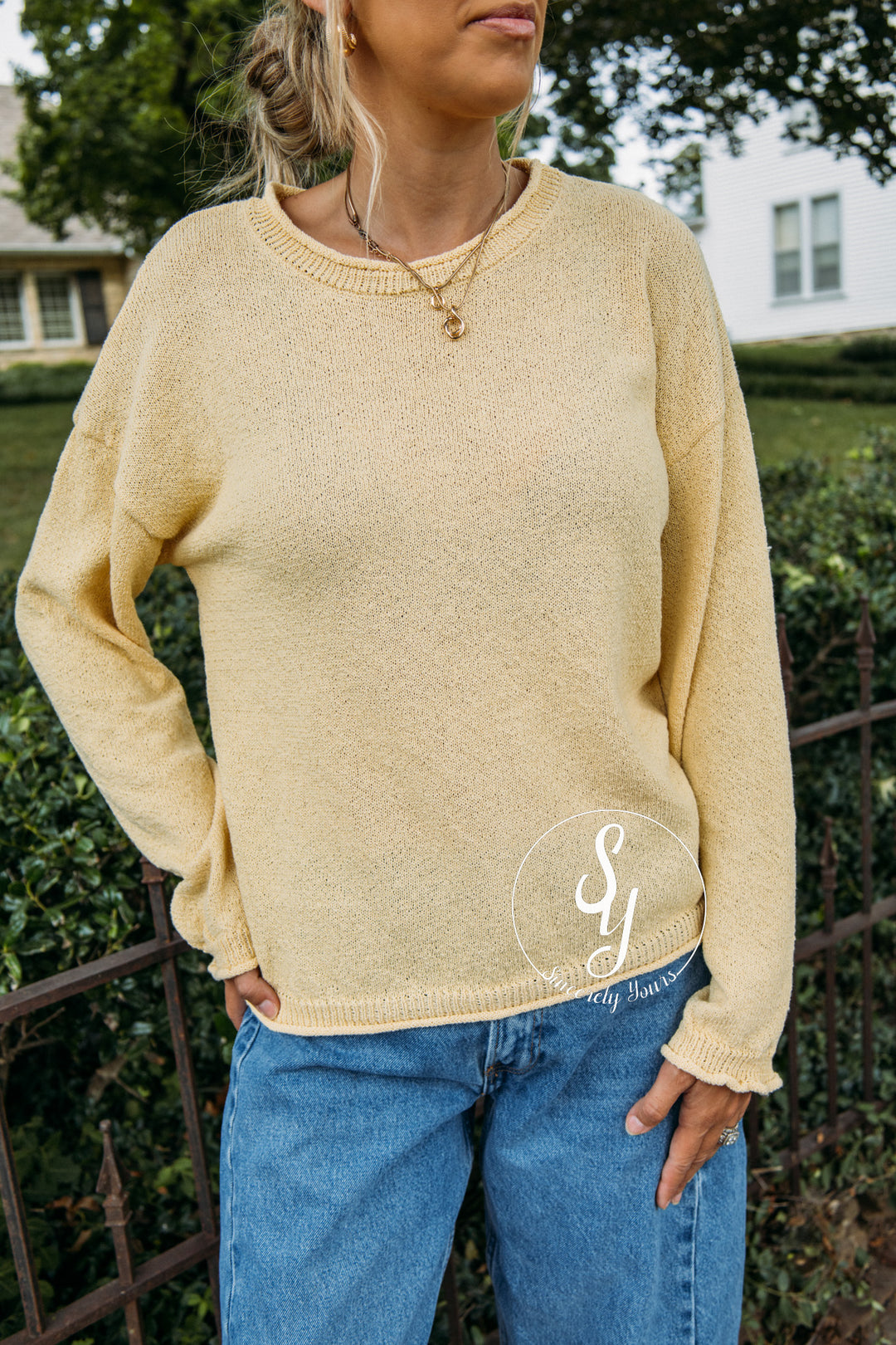 September Sky Sweater - Butter Yellow