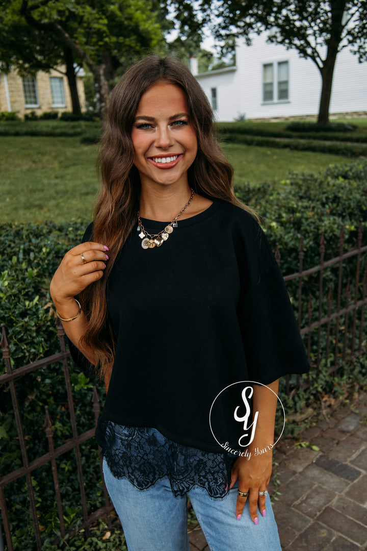Delicate Love Top - Black