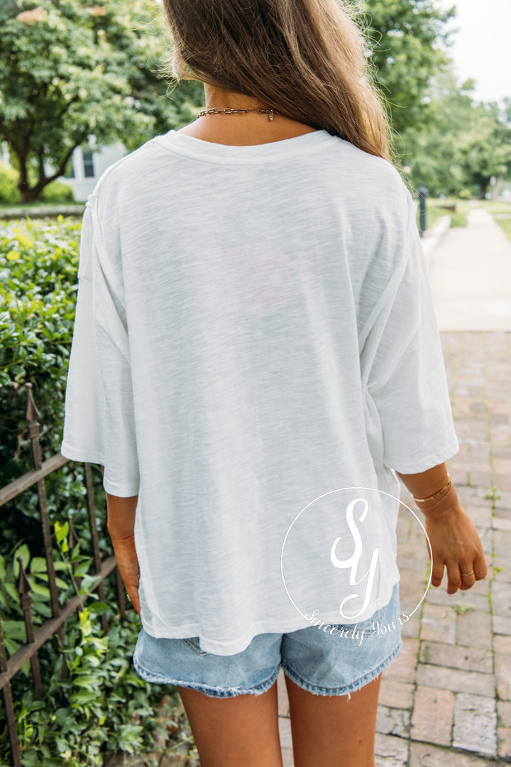 By The Sea Graphic - White