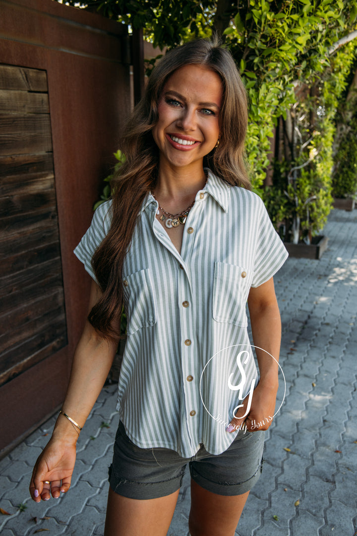 Time and Place Top - Light Olive