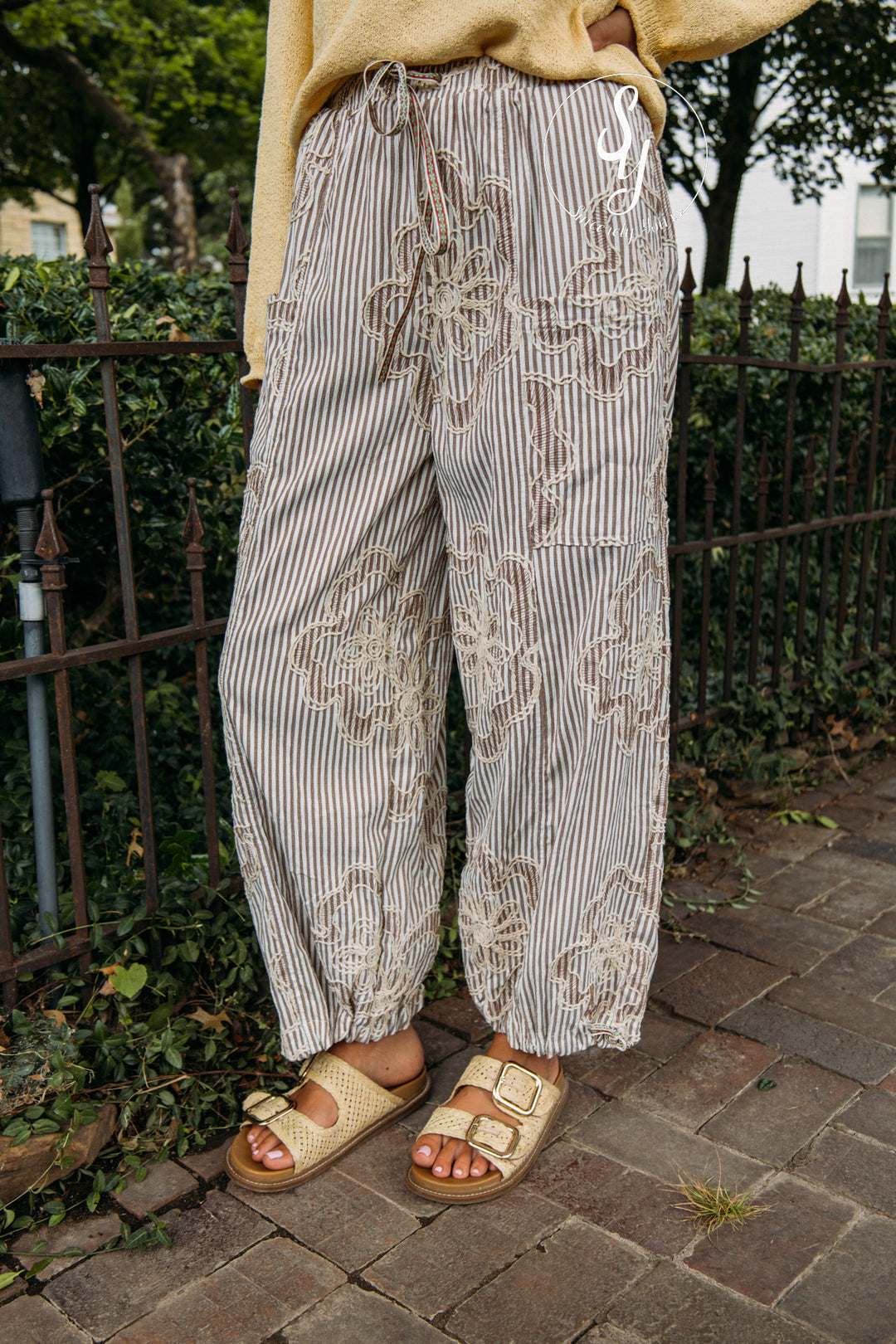 Secret Stripe Pants - Mocha