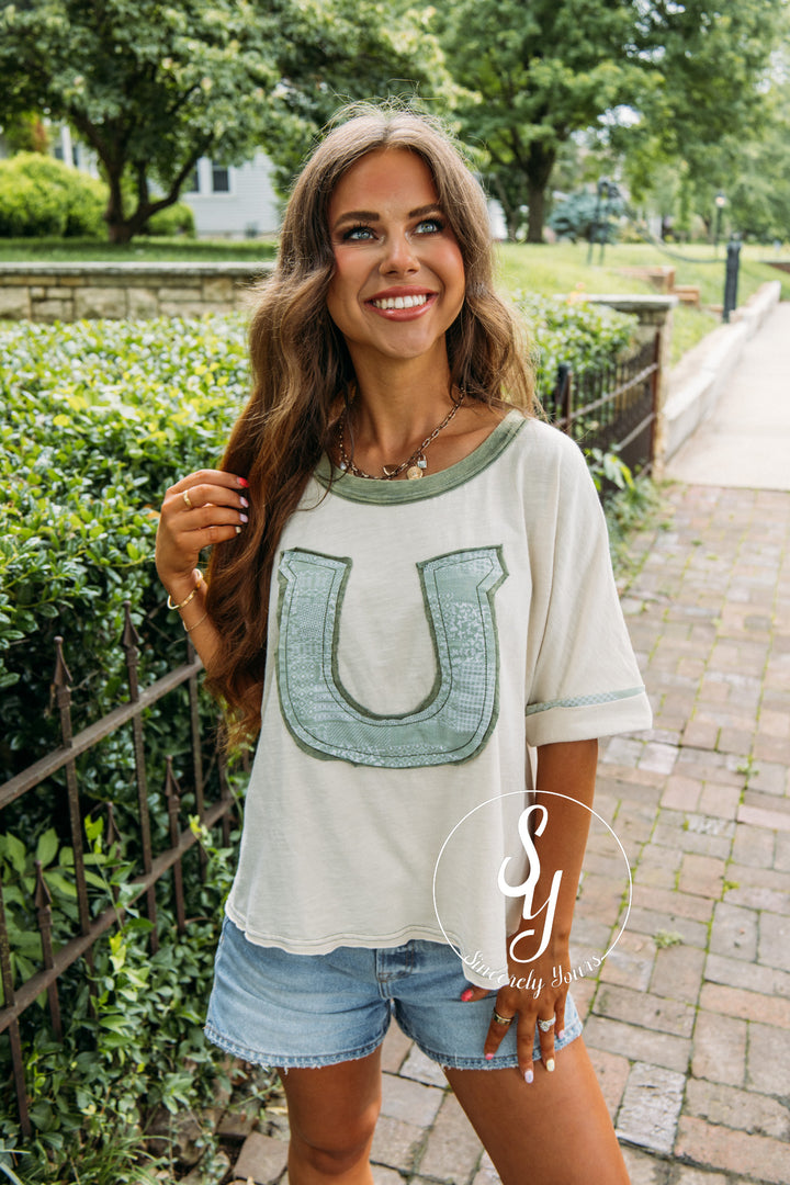 Paisley Charm Top - Sage