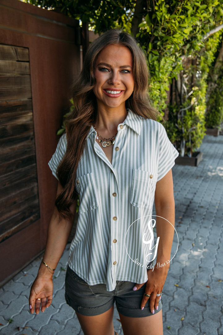 Time and Place Top - Light Olive